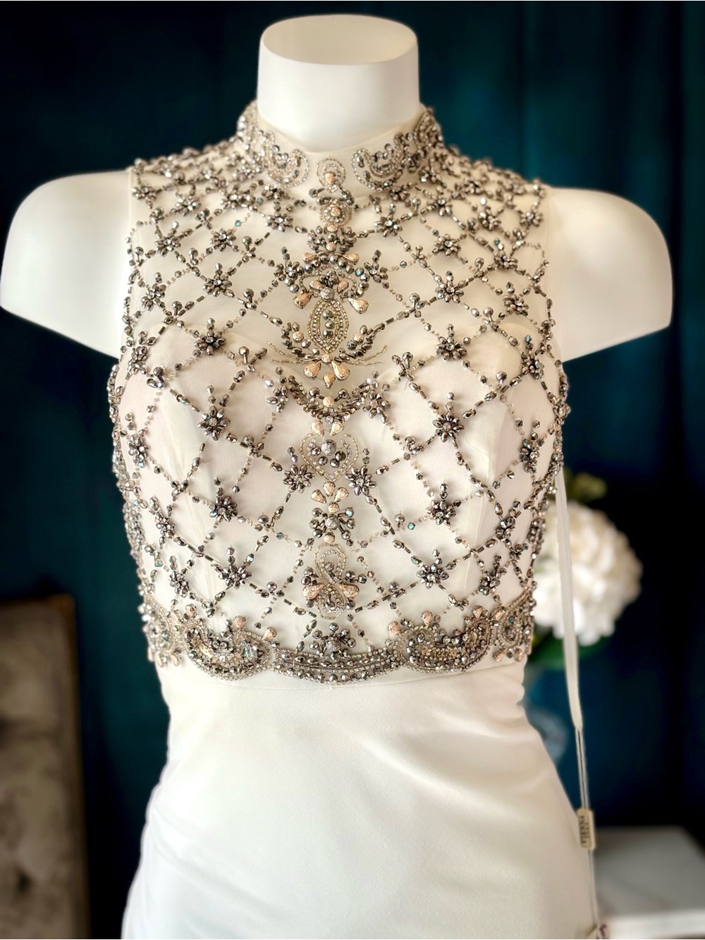Vienna Prom Bridal Couture Crystal Gown | Size 0-2